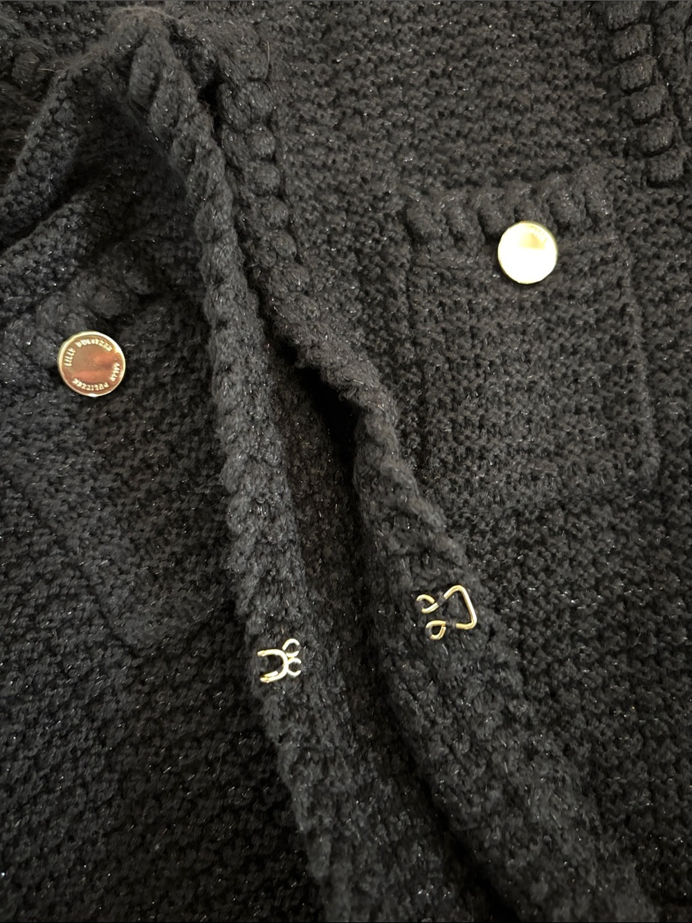 Lilly Pulitzer Kenton Cardigan XS Black - Picture 6 of 6